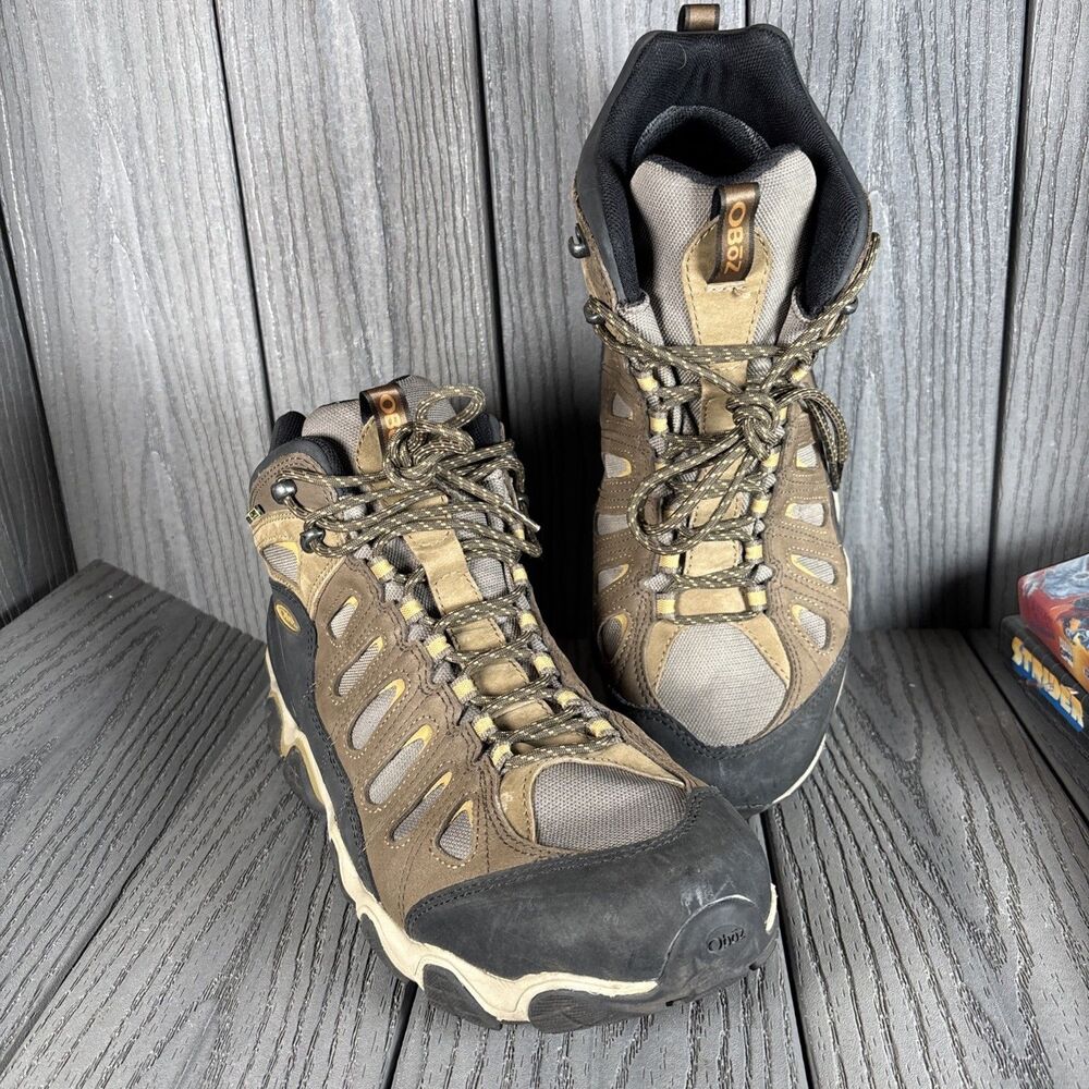 Oboz Bridger Men's Mid B-DRY Hiking Boots, Sudan, Size 14 US, USED